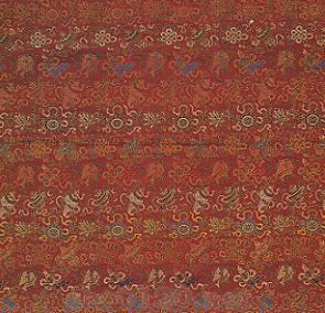 紫色卍地五彩八宝金襴