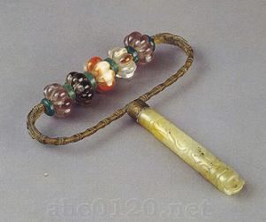 水晶玉柄五珠太平車