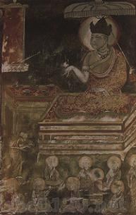 真義国師と男子供養者図（壁画模本）