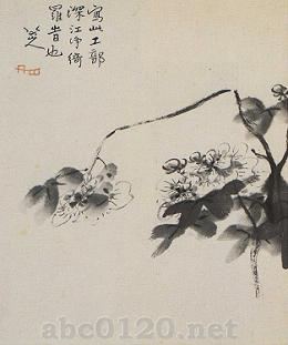 山水花鳥図冊(芙蓉/第三図）