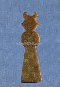 牛角髪形玉人(2点)