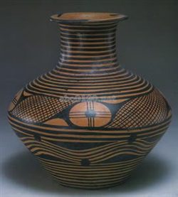 彩陶円点・網文壺