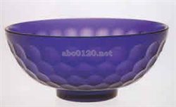 紫色亀甲文切子鉢