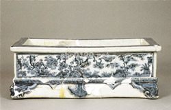 青花松竹梅文花盆